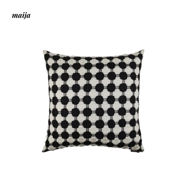 HOUSE OF YINN Luxury Polka Dot Wool Pillow Cushion from MOSE