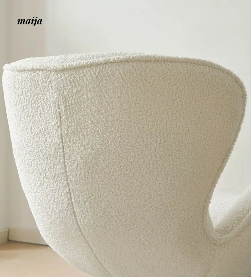 Eggshell Teddy Velvet Chair from maija