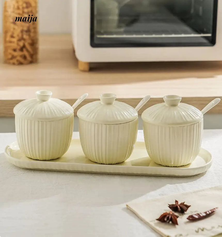 Ceramic Seasoning Jar Set from maija