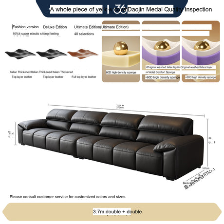 FASATI Oliver Chic Minimalist Leather Sofa from FASATI