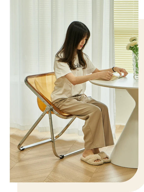 LAZYSPACE Noah Transparent Folding Chair from LAZYSPACE
