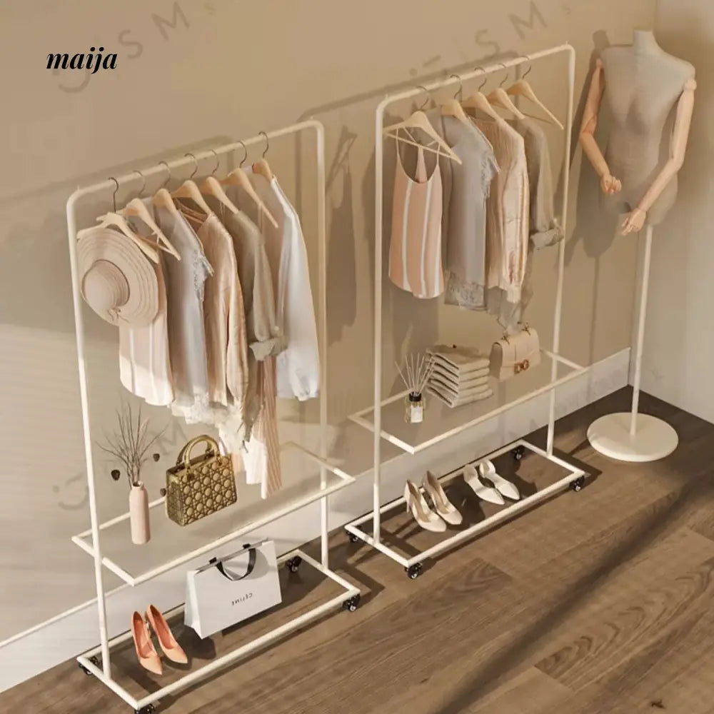SM Scarlett Cream Style Movable Display Rack | maija
