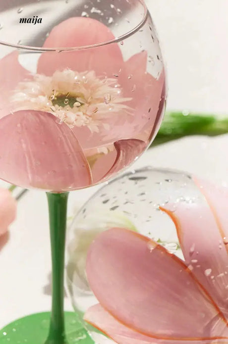 SOREMO Tulip Hand Painted Wine Glass from maija