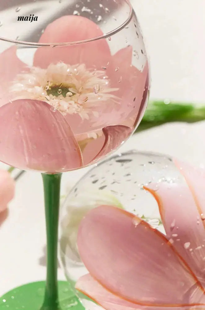 SOREMO Tulip Hand Painted Wine Glass from maija