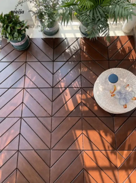 Cherry Wood Outdoor Floor Tiles from maija