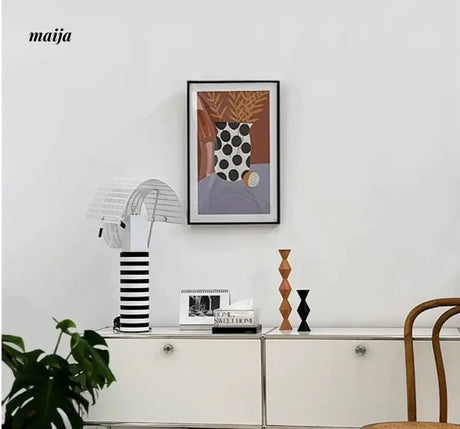 COLOURHUNTER Glossy Black Scandinavian Silver Retro Candle Holder from maija