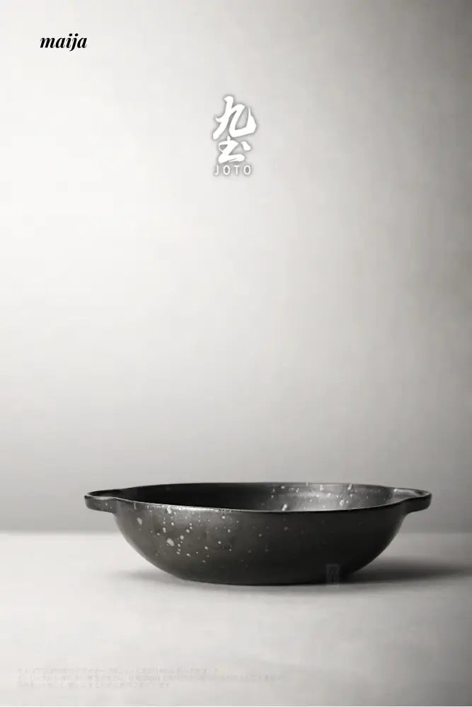 JOTO Six Color Rough Pottery Soup Bowl Handmade Retro Glazed from JOTO