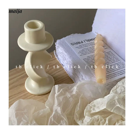 CLICK Twisting Ceramic Candle Tray Vintage Decor from CLICK