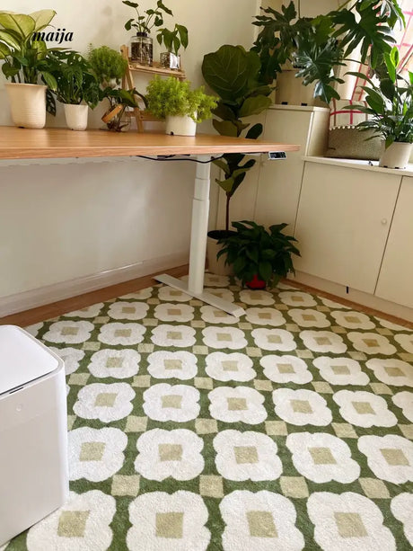 TIPTOE Summer Rain French Plaid Rug from TIPTOE