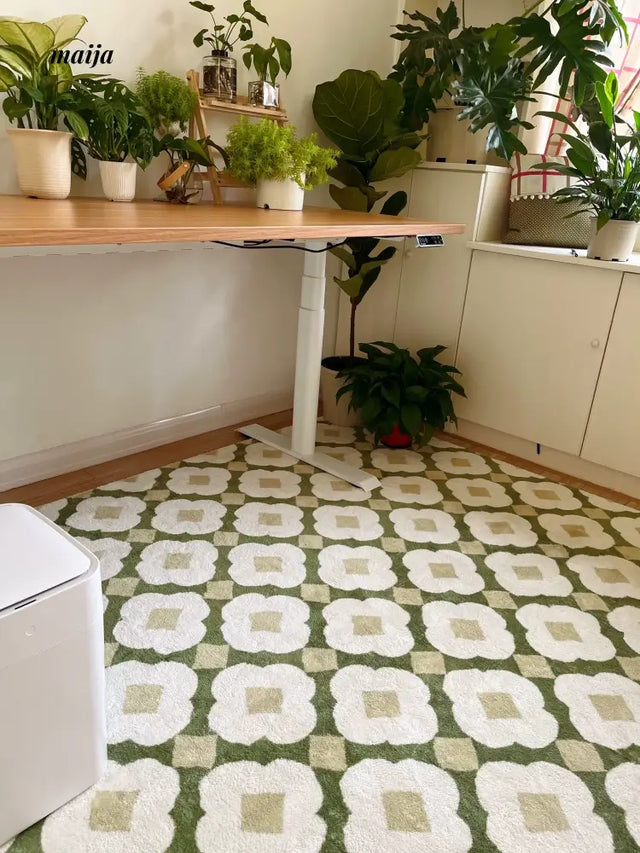 TIPTOE Summer Rain French Plaid Rug from TIPTOE
