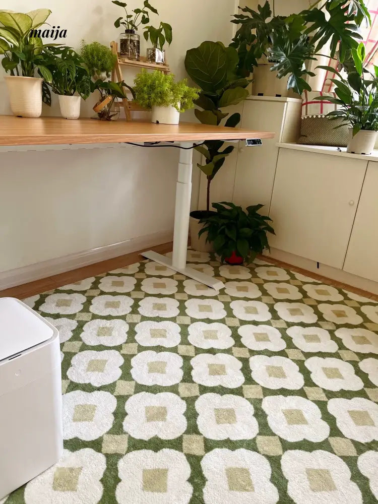 TIPTOE Summer Rain French Plaid Rug from TIPTOE
