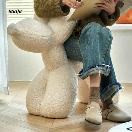 LAZYSPACE Violet Balloon Dog Stool from LAZYSPACE