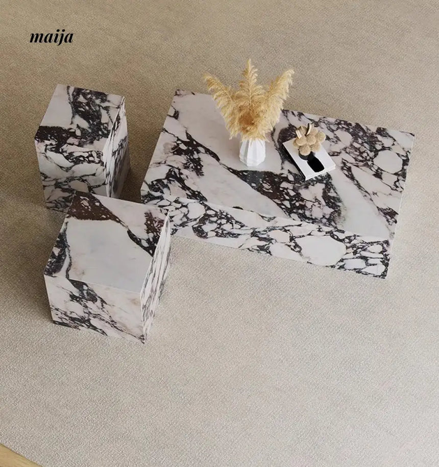 Marble Rock Slab Coffee Table from maija