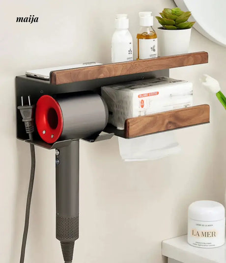 NHSJ Punch-free Hair Dryer and Face Towel Rack from NHSJ