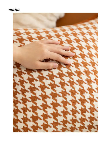 MISTYWOOD Modern Minimalist Leather Orange Pillow from MISTYWOOD