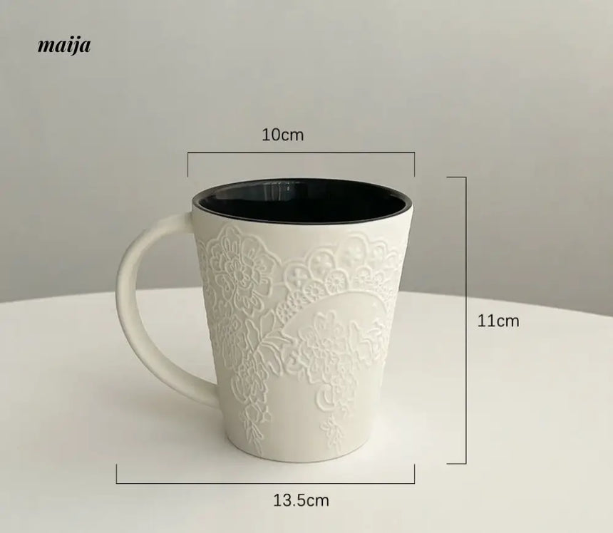 LIVETAI Exquisite Ceramic White Mug from maija