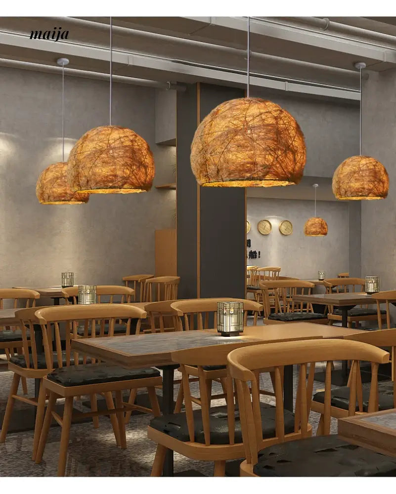 ZHONGSHAN Retro Japanese Bamboo Ceiling Lamp from ZHONGSHAN
