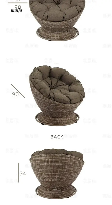 MUJU Depok Waterproof Rattan Swivel Chair from MUJU