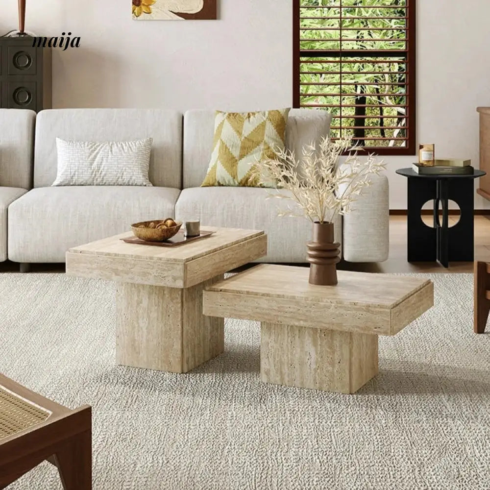 Sana Natural Travertine Coffee Table from maija