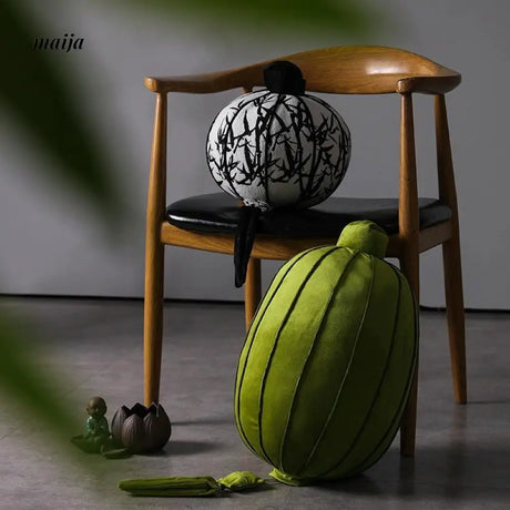 MUYE Chinese Bamboo Cylinder Cushion from MUYE