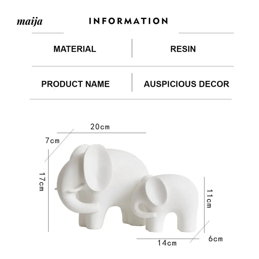 Elephant & Woman Minimalist Decoration from Ji Xiang