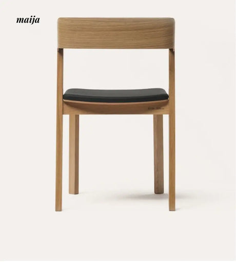 MIKA Short Armrest Solid Wood Dining Chair from MIKA
