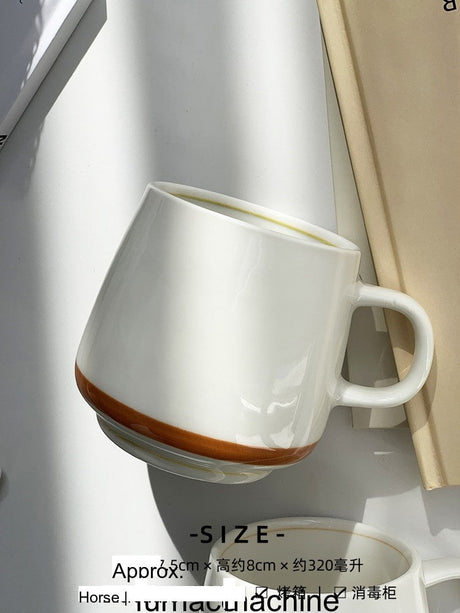 YASUKI Minja Retro Striped Ceramic Soup Bowl from YASUKI