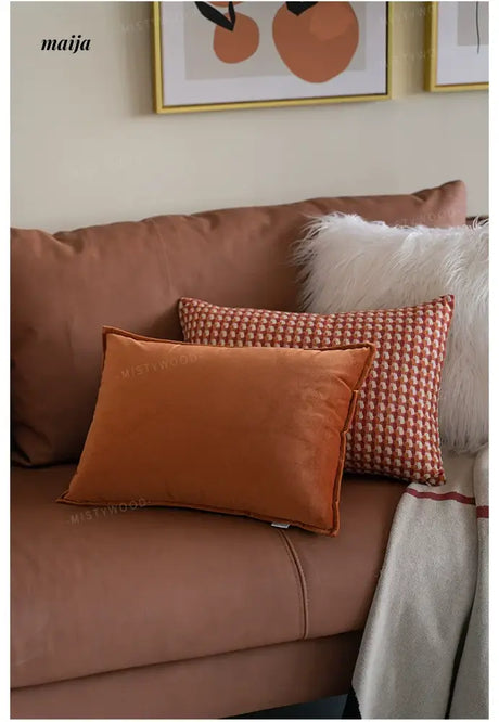 MISTYWOOD Orange Rectangular Sofa Pillow from MISTYWOOD