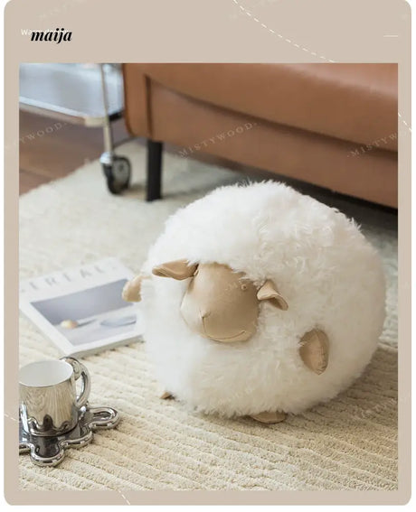 MISTYWOOD Cute Sheep Woolen Pillow for Sleep from MISTYWOOD