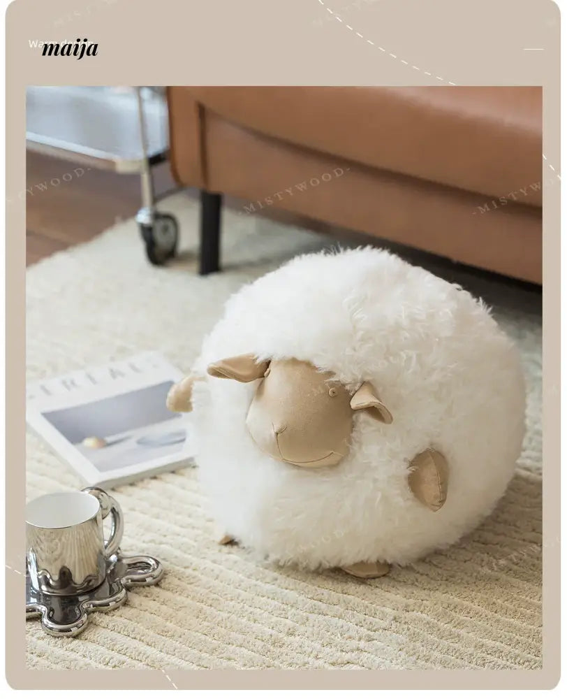 MISTYWOOD Cute Sheep Woolen Pillow for Sleep from MISTYWOOD
