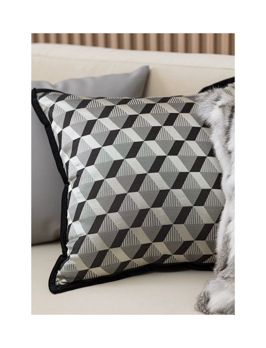 MISTYWOOD Black Geometric Cushion from maija