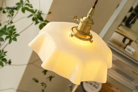LYNN Cream Brass Retro Ceiling Lamp from Lynn's Lamp