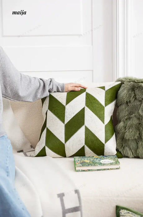 MISTYWOOD Green Pillow for Bedside or Sofa from MISTYWOOD