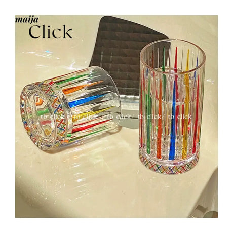 CLICK Hand-Painted Glass Whiskey Cup Italian Retro Style from CLICK