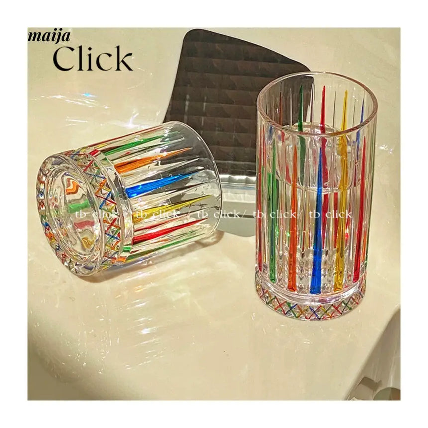 CLICK Hand-Painted Glass Whiskey Cup Italian Retro Style from CLICK
