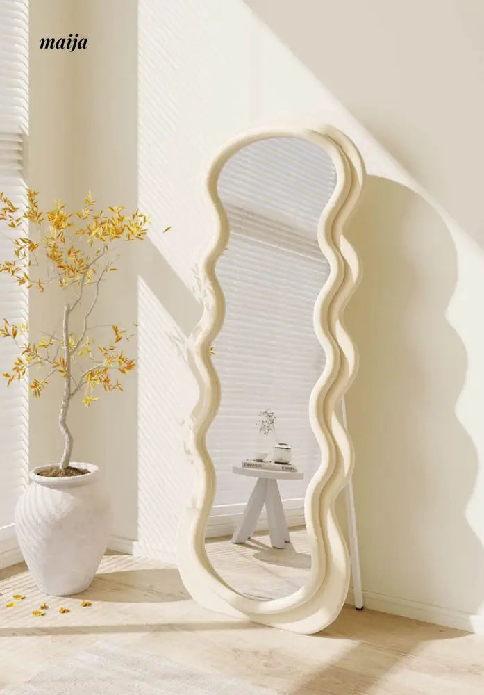 Wide Frame Wavy Mirror from Yueyang