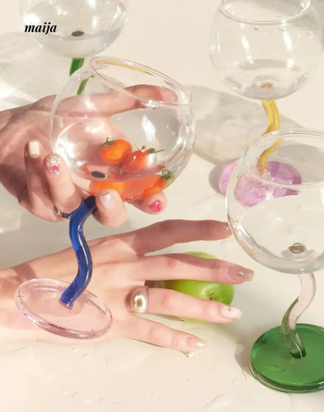 SOREMO Colourful Bubble Wine Glass from maija