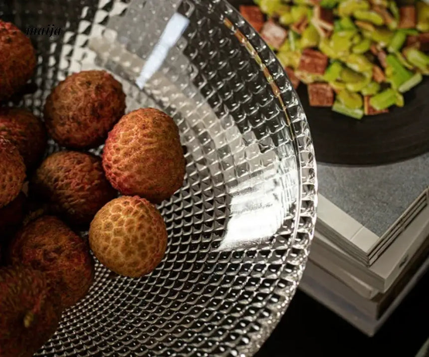 Glass Decorative Fruit Bowl from Zodian