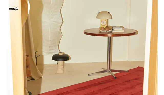 UNDERLAND Red Retro Handmade Rug from UNDERLAND