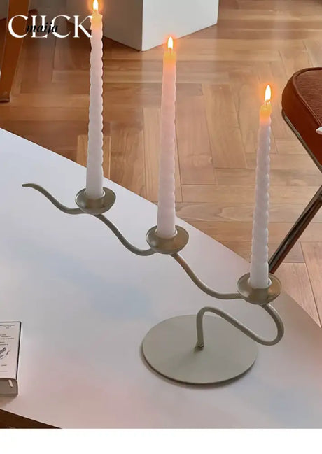 CLICK Retro Candlestick Iron Decor for Homestays from CLICK