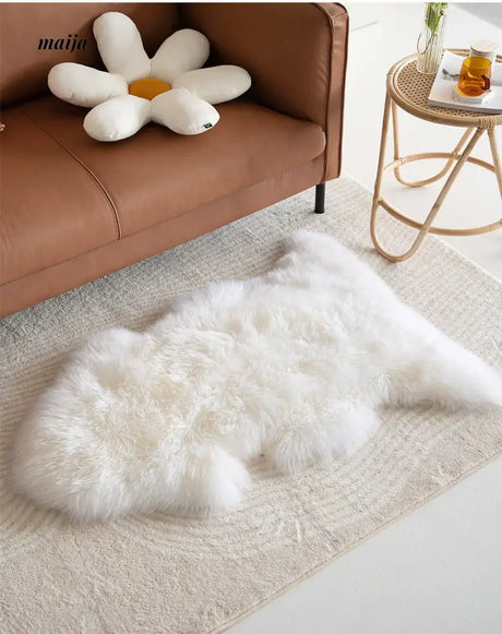 MISTYWOOD Modern White Plush Seat Pillow from MISTYWOOD