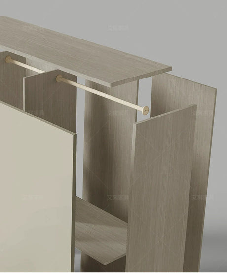 AIWO Sylvain Handless Solid Wood Wardrobe with Multi-Layer Storage from AIWO