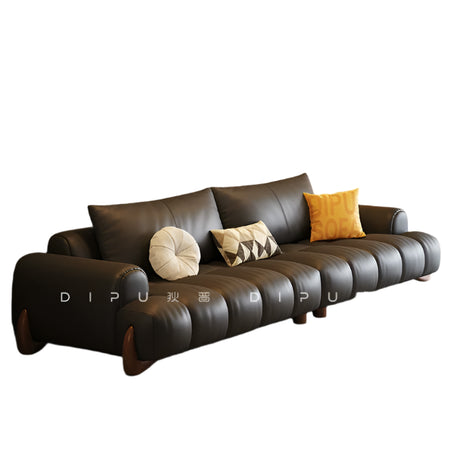 DIPU Ali Retro Cream Piano Leather Sofa from DIPU