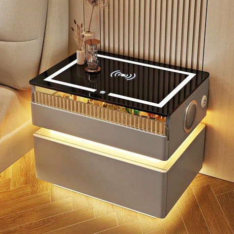 BESTFU Zephyr Smart Bedside Table with Sleek Functionality from BESTFU