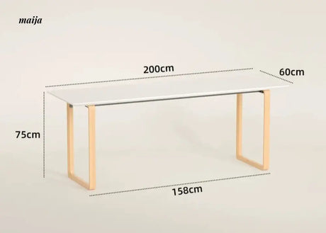 PUMPKIN BOX Nordic Solid Wood Double Desk from PUMPKIN BOX