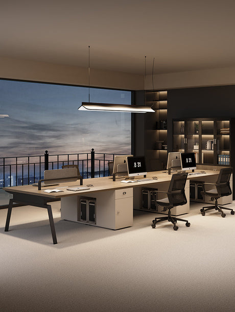 MUTINI Kira Elegant Simple Six-Person Workstation Desk from MUTINI