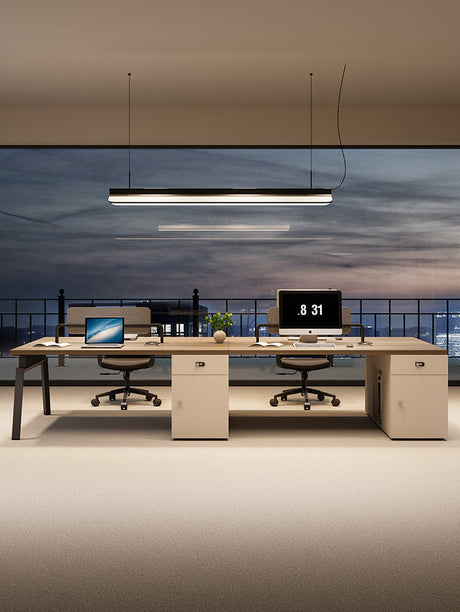 MUTINI Kira Elegant Simple Six-Person Workstation Desk from MUTINI