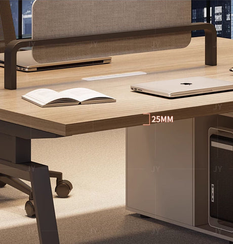 MUTINI Kira Elegant Simple Six-Person Workstation Desk from MUTINI