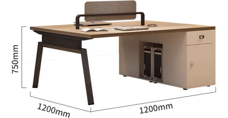 MUTINI Kira Elegant Simple Six-Person Workstation Desk from MUTINI