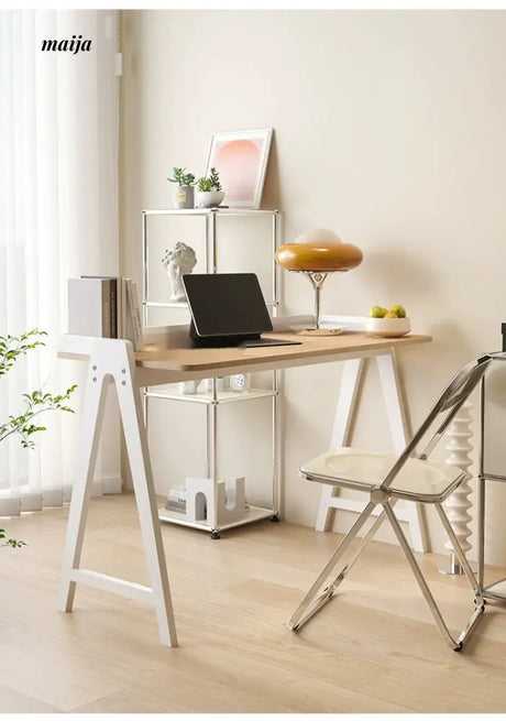 LOWERLEFT Solid Wood Writing Desk from Lower Left